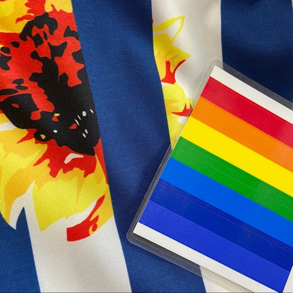 Shein Sunflower Blue White Stripe Spaghetti Strap Knee Length Sundress Size L - Picture 8 of 16